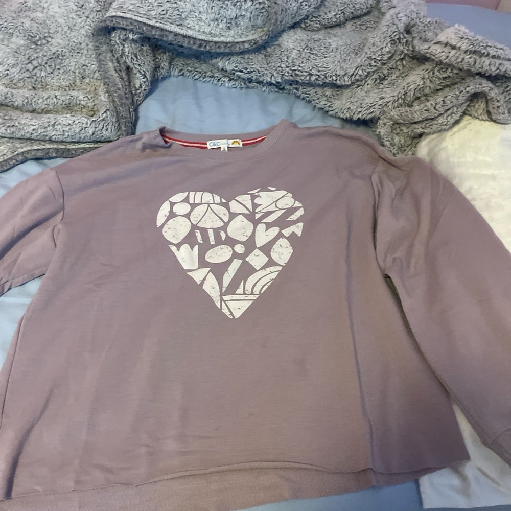 Purple Heart Graphic Sweatshirt